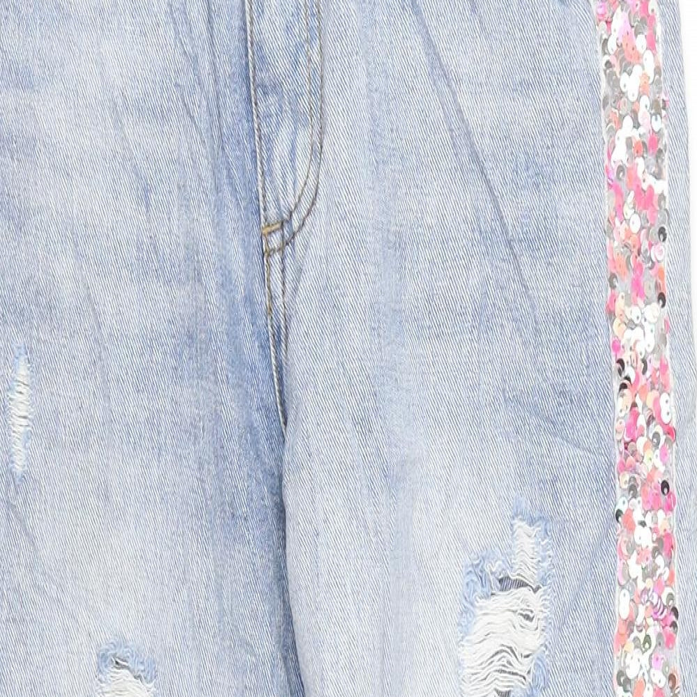 Womens UK Size 8 Preworn Regular Fit Skinny Blue Jeans