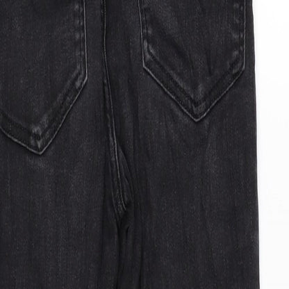 Miss Selfridge Womens Black Cotton Skinny Jeans Size 6 L26 in Regular Zip