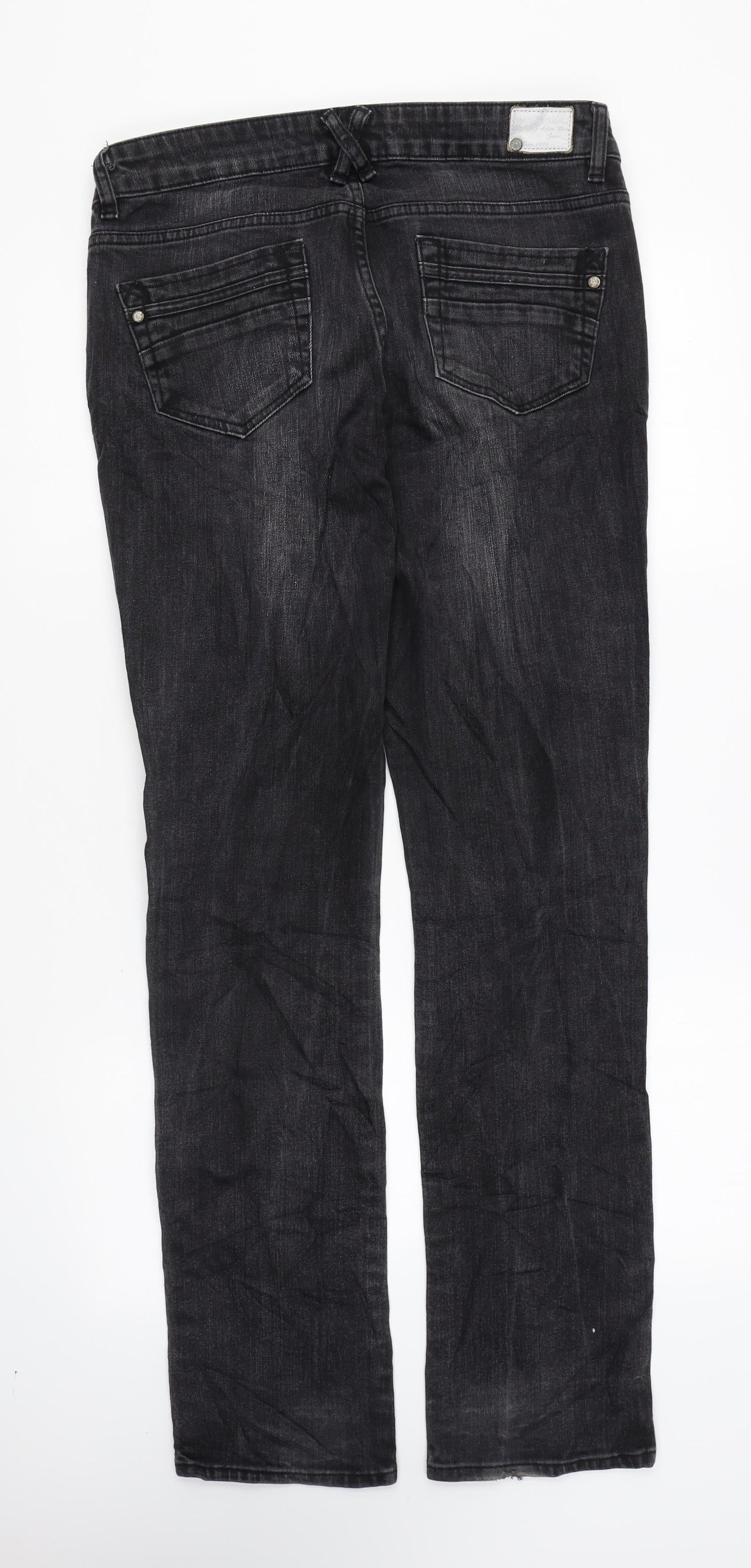 La Redoute Womens Black Cotton Skinny Jeans Size 10 L31 in Regular Zip