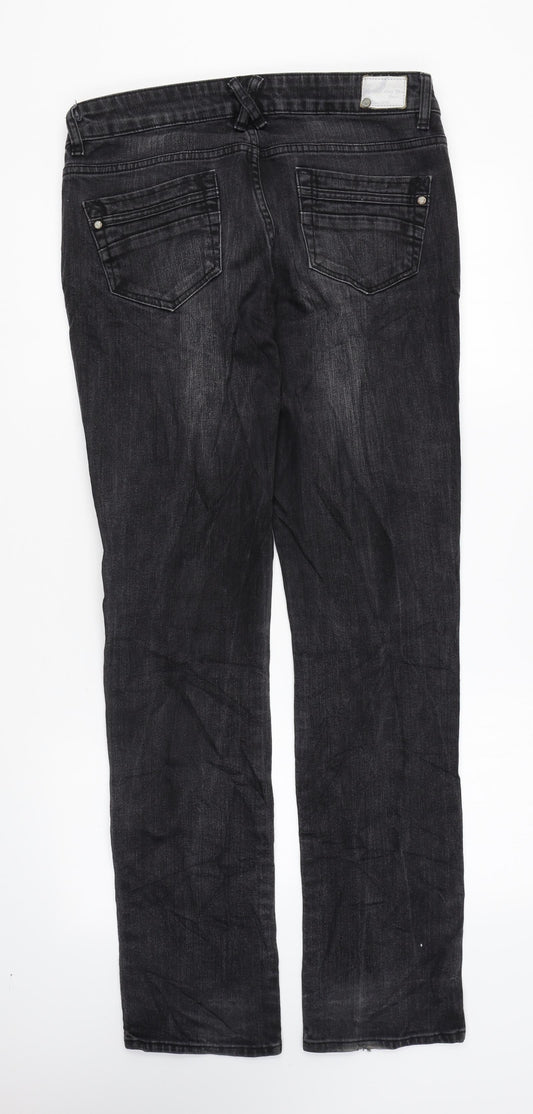 La Redoute Womens Black Cotton Skinny Jeans Size 10 L31 in Regular Zip