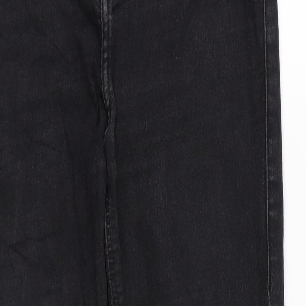 Topshop Womens Black Cotton Skinny Jeans Size 28 in L30 in Regular Zip