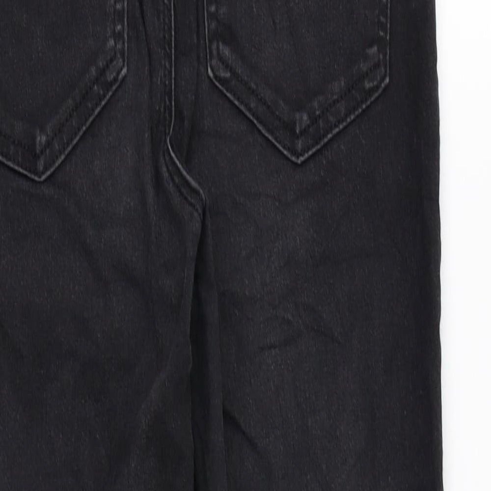 Topshop Womens Black Cotton Skinny Jeans Size 28 in L30 in Regular Zip