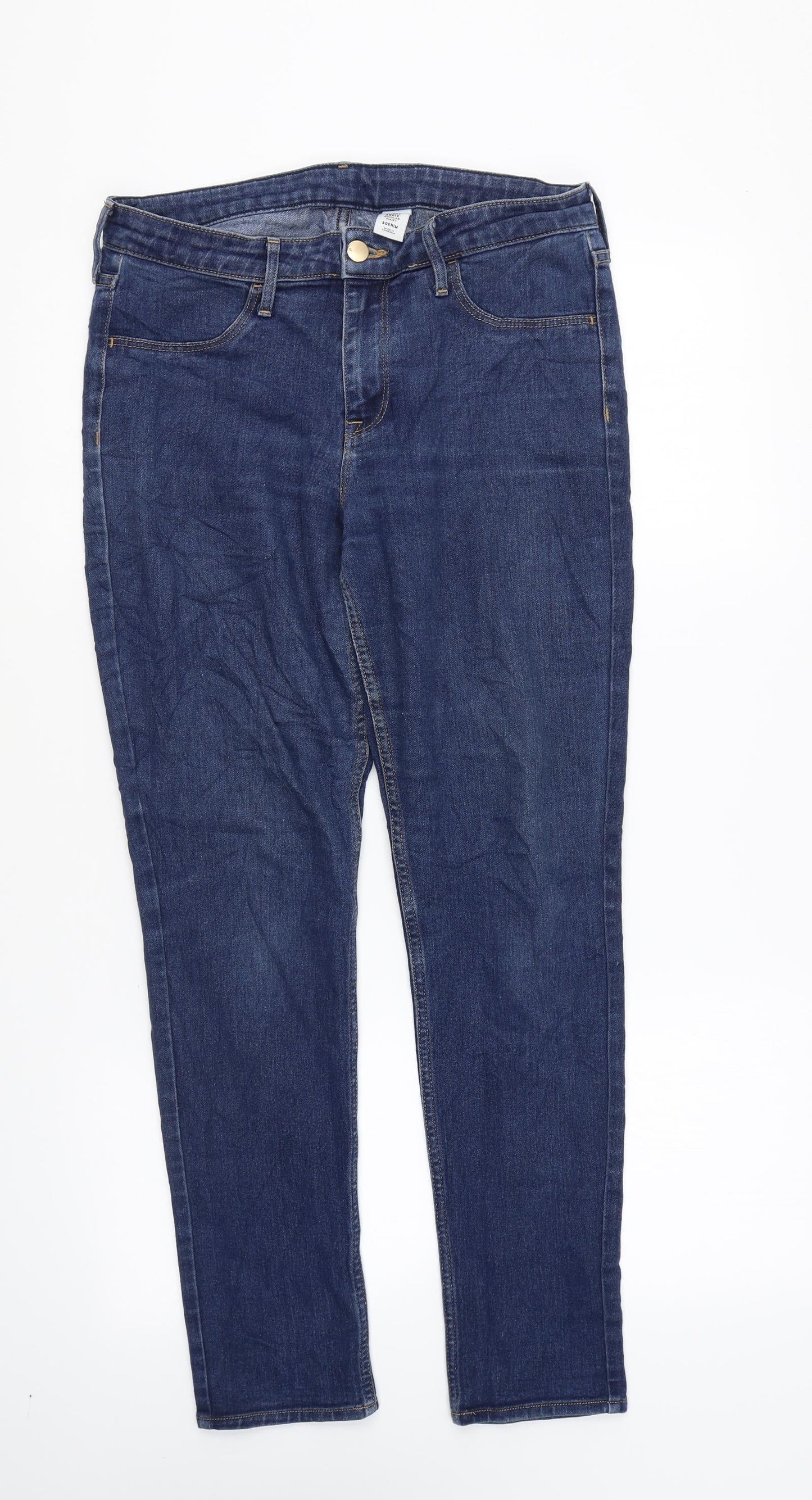 Womens UK Size 29 in Preworn Regular Fit Skinny Blue Jeans