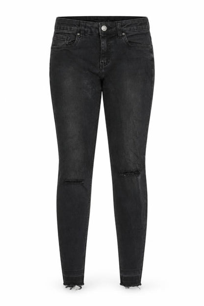 Zara Womens Black Cotton Skinny Jeans Size 8 L26 in Regular Zip