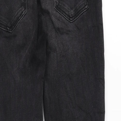 Zara Womens Black Cotton Skinny Jeans Size 8 L26 in Regular Zip