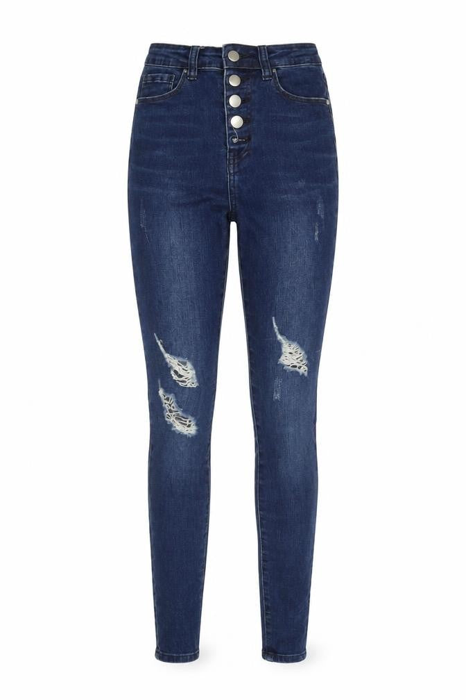 Womens UK Size 6 Quiz Regular Fit Skinny Blue Jeans