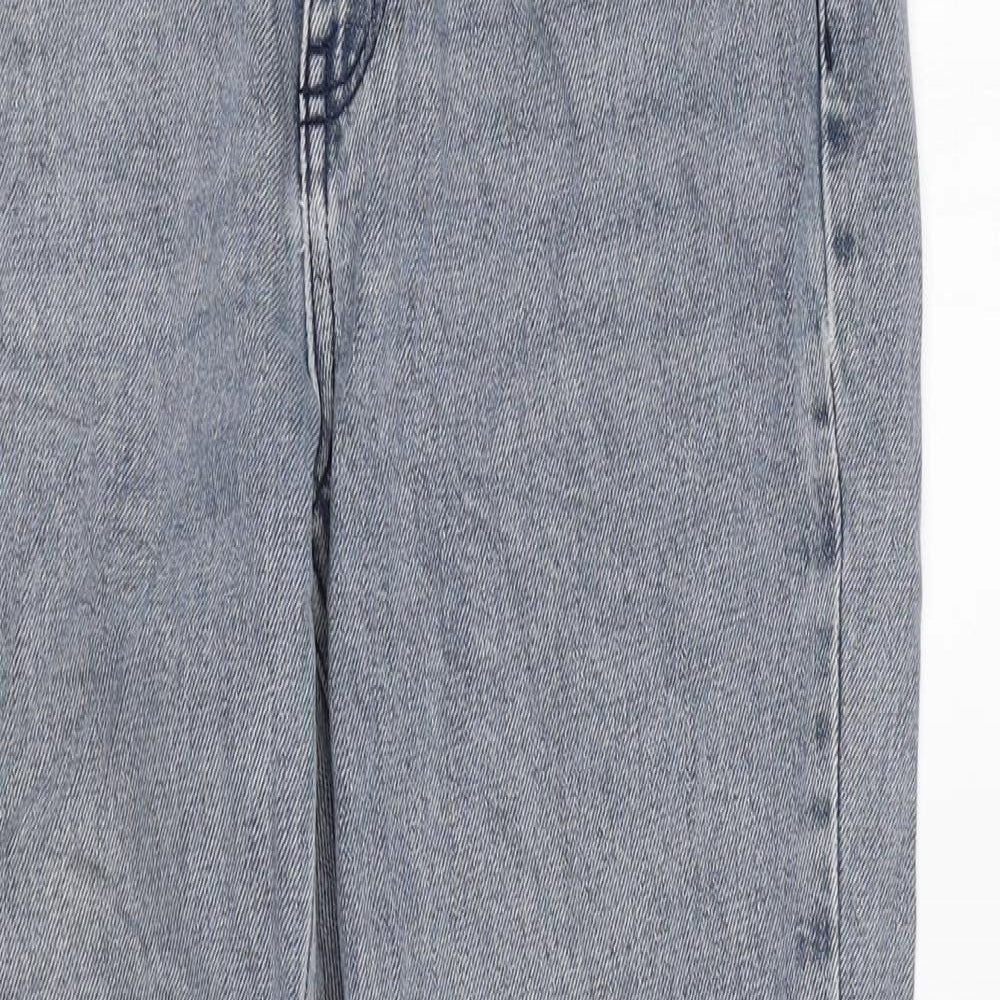 Topshop Womens Blue Cotton Mom Jeans Size 25 in L30 in Regular Zip