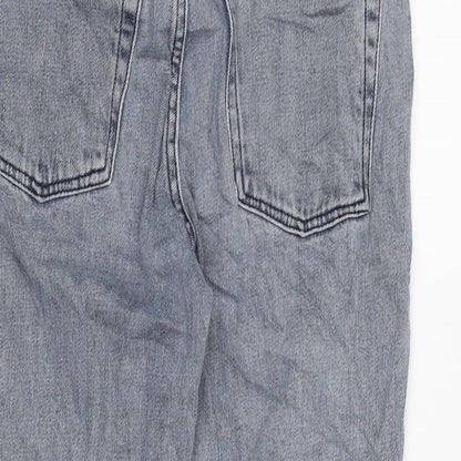 Topshop Womens Blue Cotton Mom Jeans Size 25 in L30 in Regular Zip