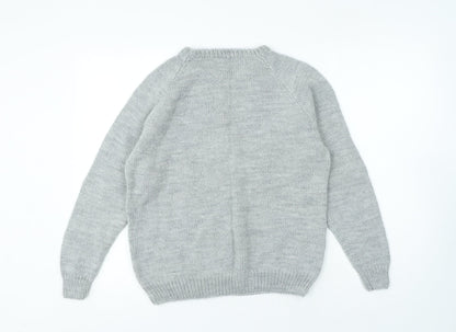 Womens UK Size S Preworn Grey Pullover Jumper