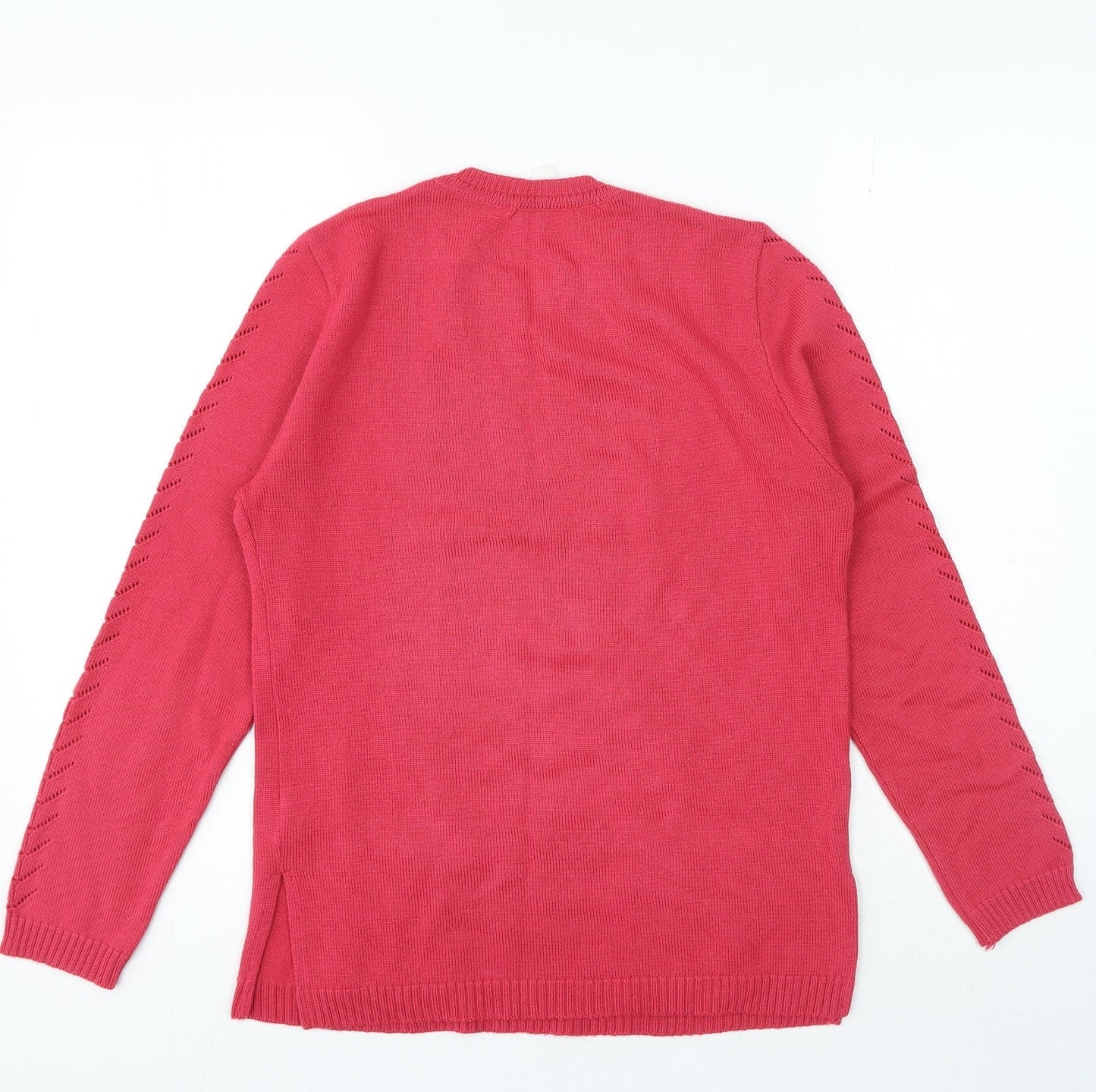 Womens UK Size M Preworn Pink Pullover Jumper