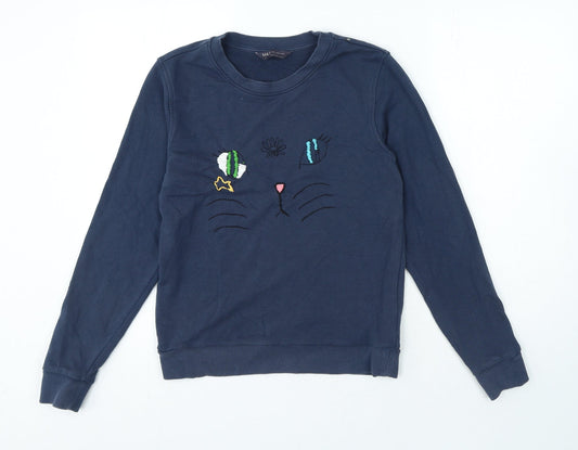 Womens UK Size 8 Marks and Spencer Blue Pullover Sweatshirt