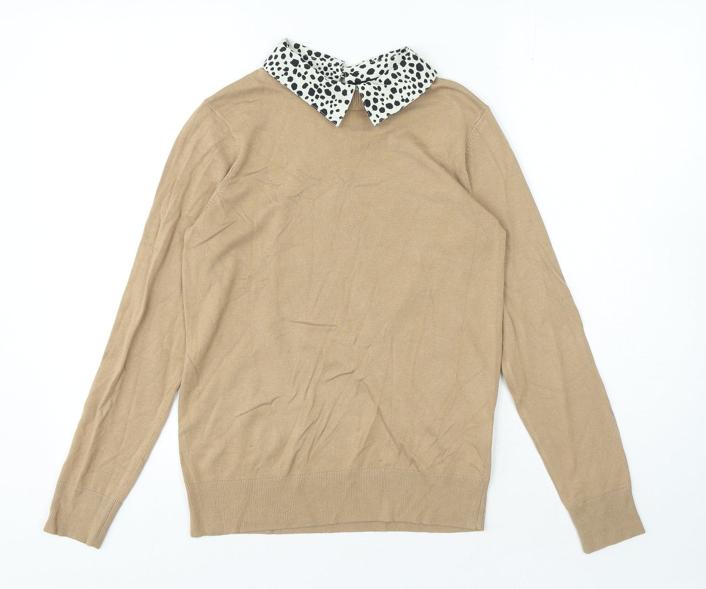 Womens UK Size 8 Dorothy Perkins Beige Pullover Jumper