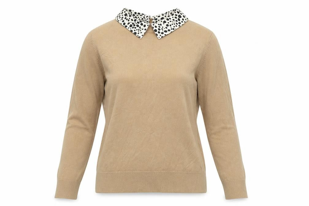 Womens UK Size 8 Dorothy Perkins Beige Pullover Jumper