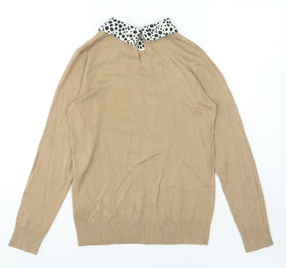 Womens UK Size 8 Dorothy Perkins Beige Pullover Jumper