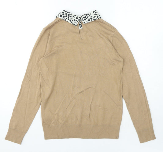 Womens UK Size 8 Dorothy Perkins Beige Pullover Jumper