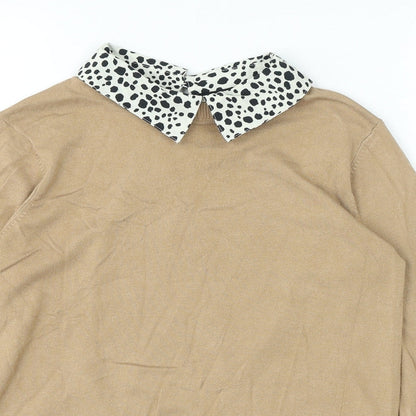 Womens UK Size 8 Dorothy Perkins Beige Pullover Jumper