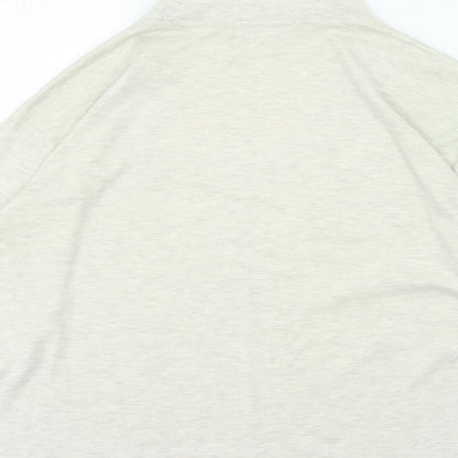 ANTARTEX Womens Beige High Neck Cotton Pullover Jumper Size M