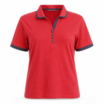 Womens UK Size M EWM Red Basic Polo