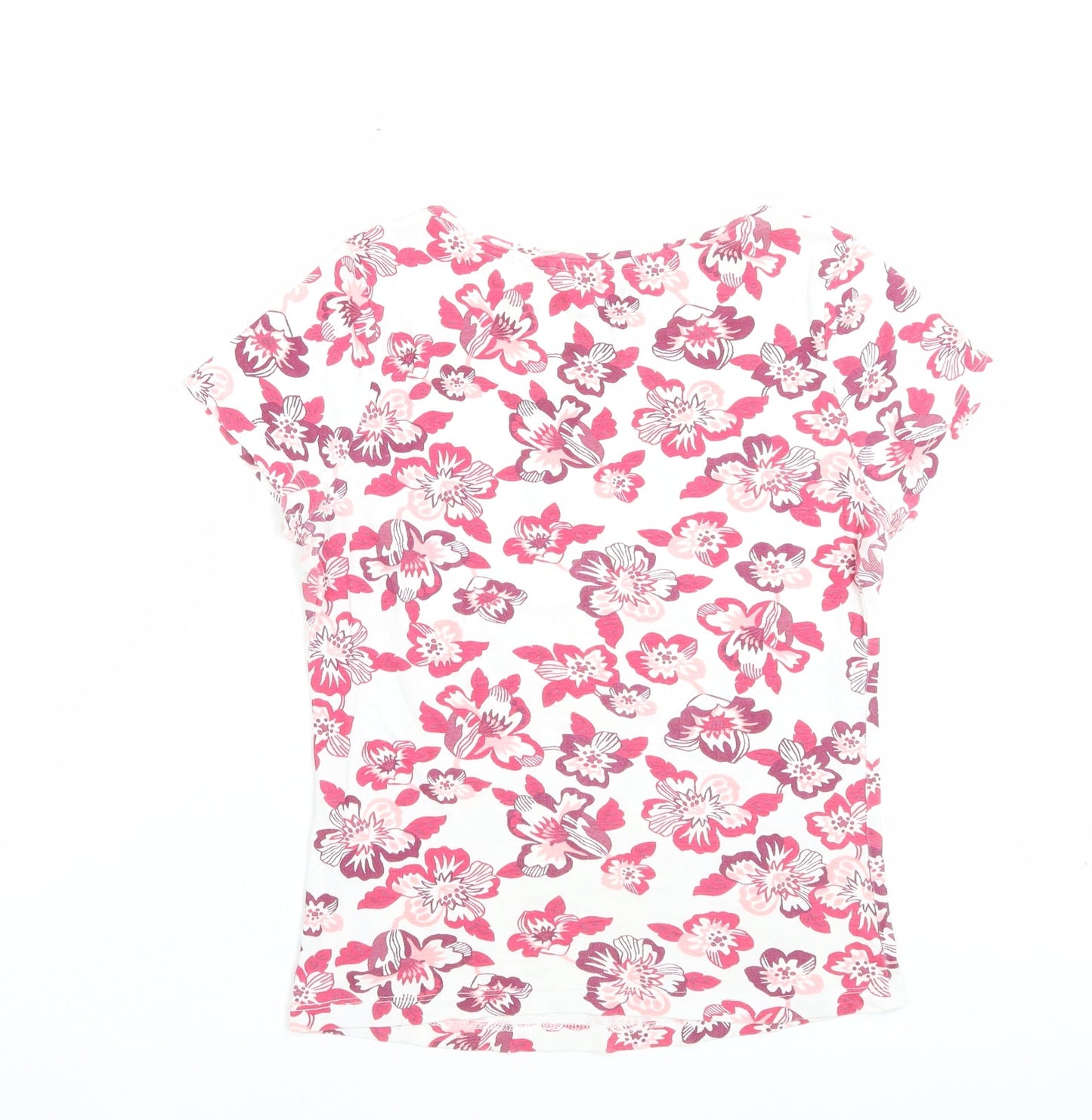 Womens UK Size 10 Essential Pink Basic T-Shirt