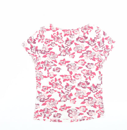 Womens UK Size 10 Essential Pink Basic T-Shirt