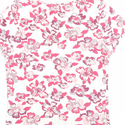 Womens UK Size 10 Essential Pink Basic T-Shirt