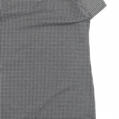 Matalan Womens Grey Plaid Polyester A-Line Size 12 V-Neck Pullover