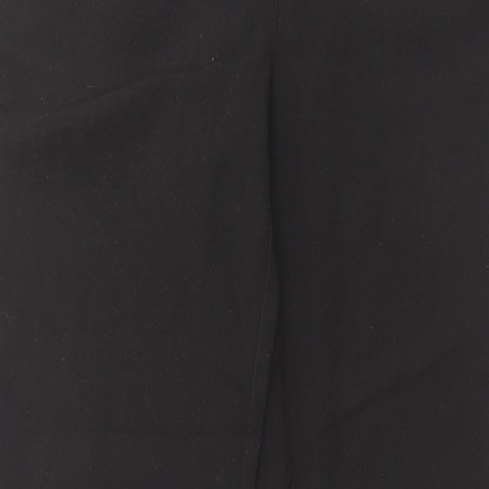 George Womens Black Polyester Trousers Size 10 L30 in Regular Button