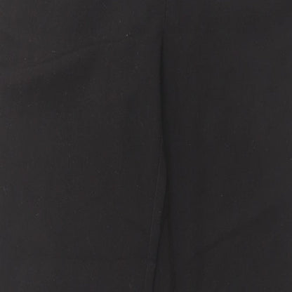 George Womens Black Polyester Trousers Size 10 L30 in Regular Button
