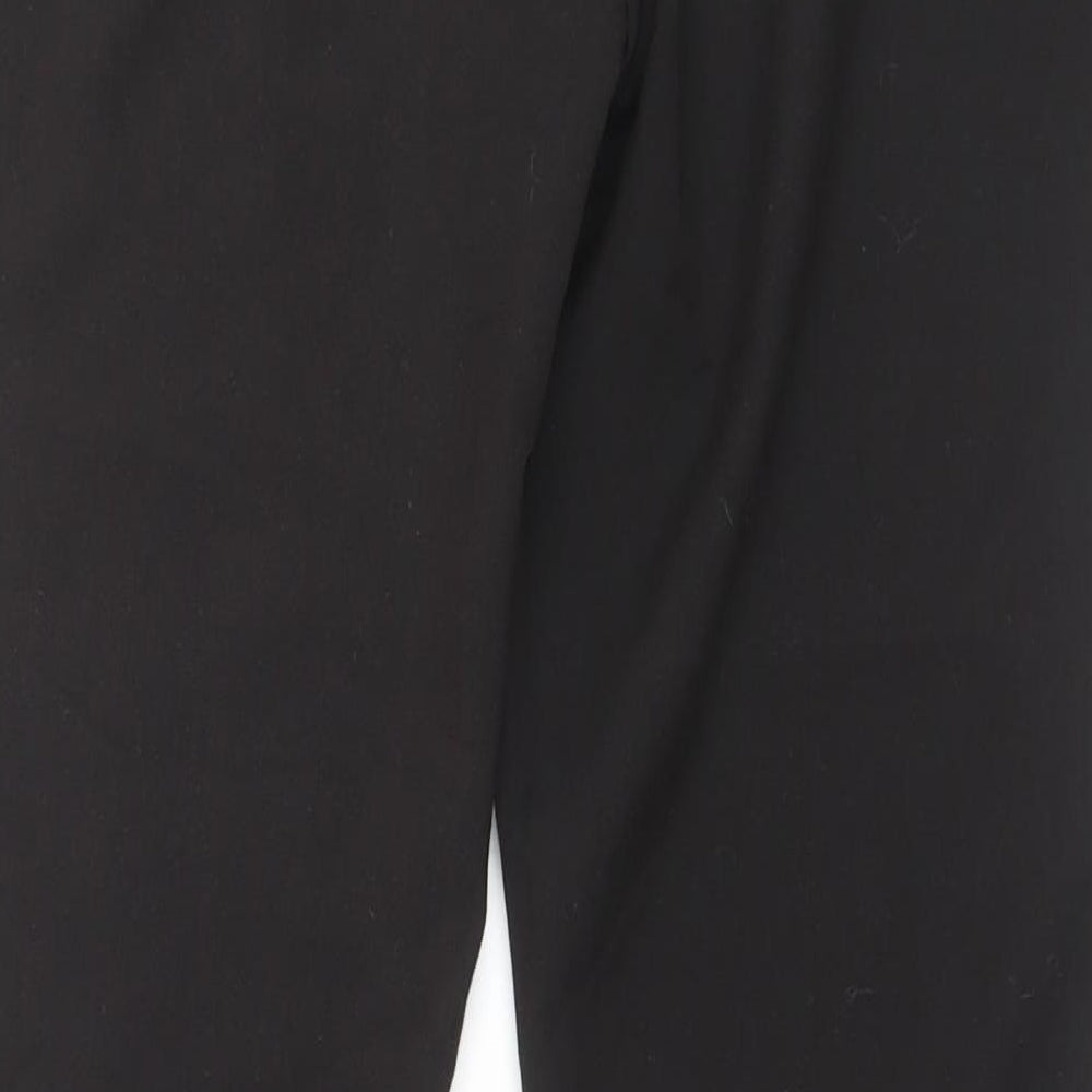 George Womens Black Polyester Trousers Size 10 L30 in Regular Button