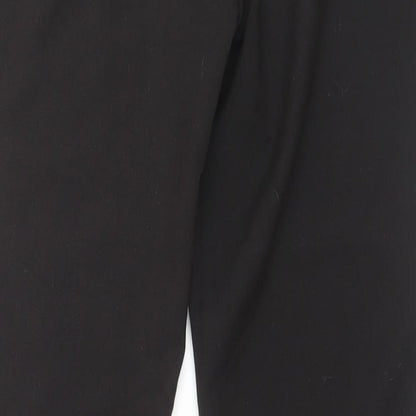 George Womens Black Polyester Trousers Size 10 L30 in Regular Button