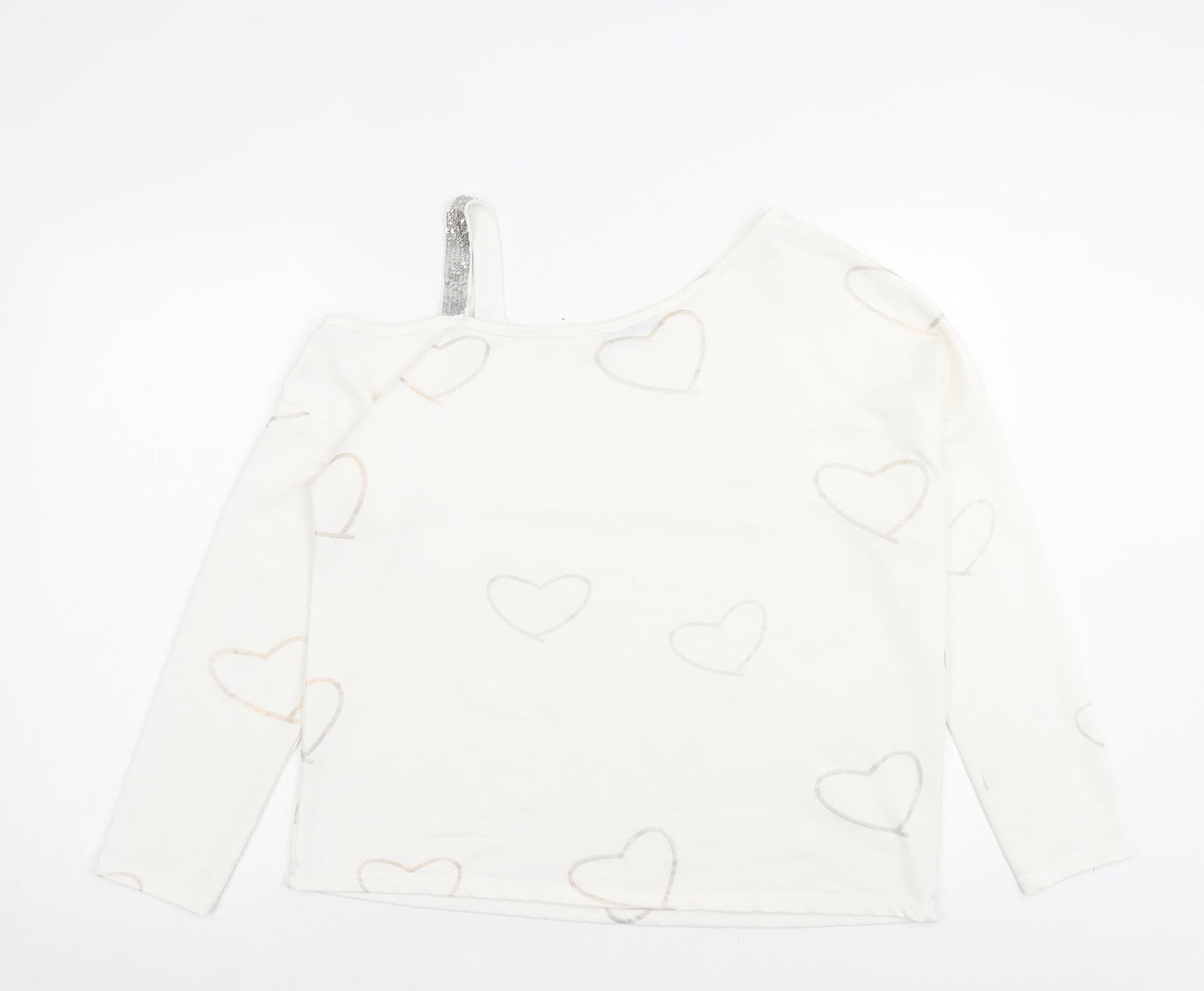 Womens UK Size M Sheilay White Basic T-Shirt