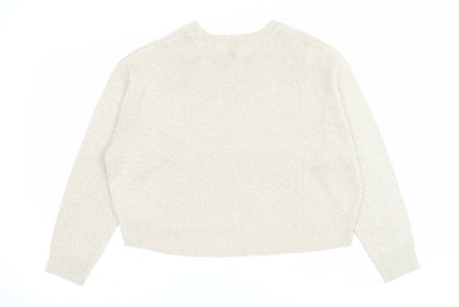 Womens UK Size M H&M Beige Pullover Jumper