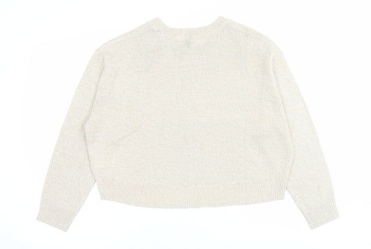Womens UK Size M H&M Beige Pullover Jumper
