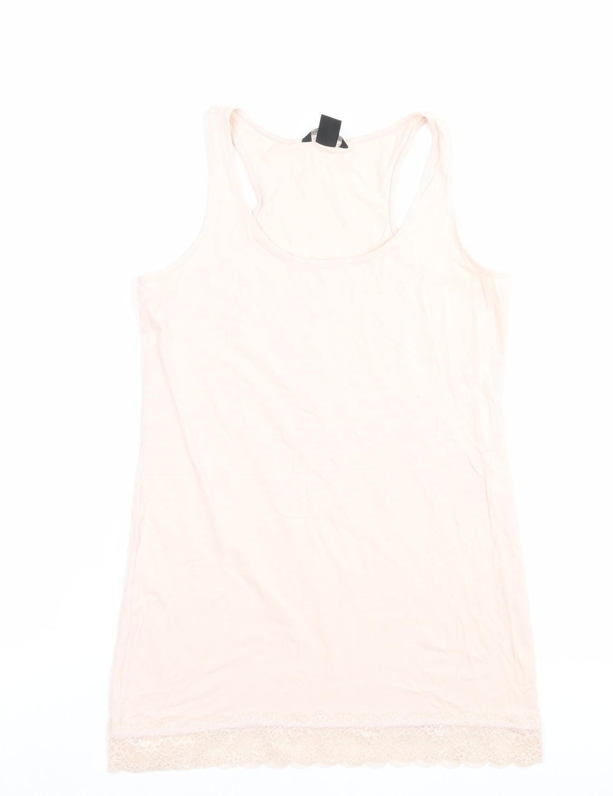 Womens UK Size M H&M Pink Basic Tank