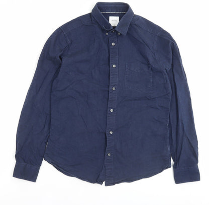 Mens UK Size M Burton Blue  Button-Up Long Sleeve Casual Shirt