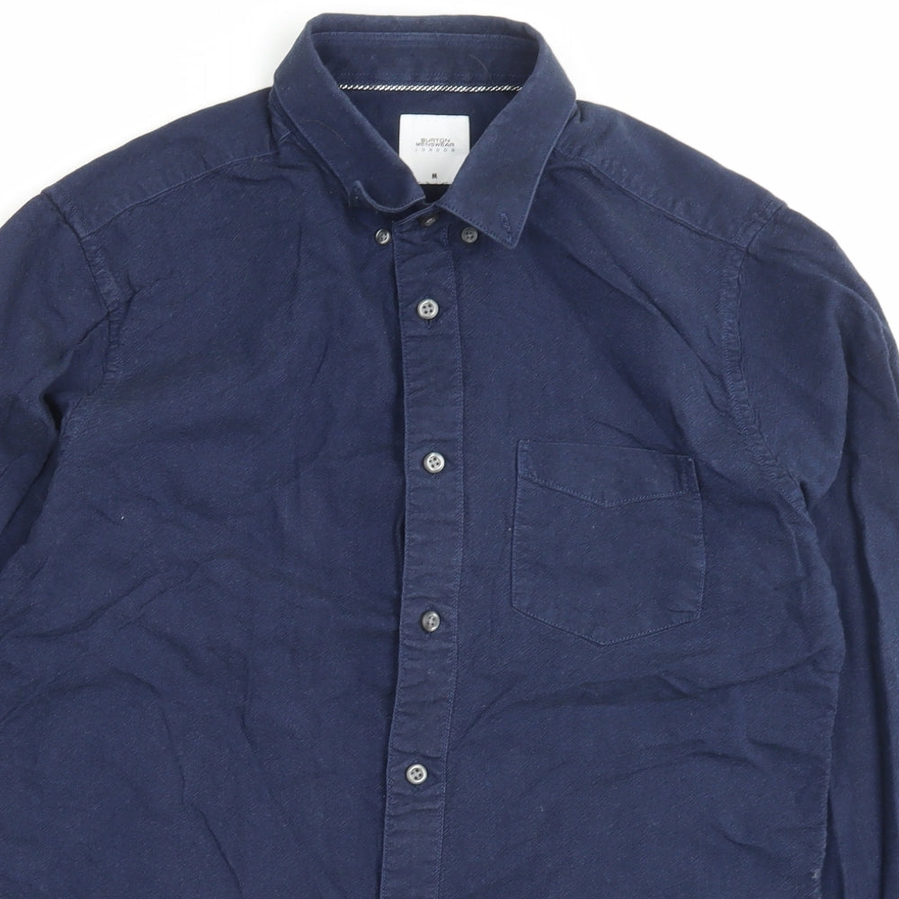 Mens UK Size M Burton Blue  Button-Up Long Sleeve Casual Shirt