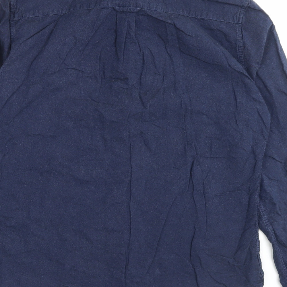 Mens UK Size M Burton Blue  Button-Up Long Sleeve Casual Shirt