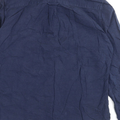 Mens UK Size M Burton Blue  Button-Up Long Sleeve Casual Shirt