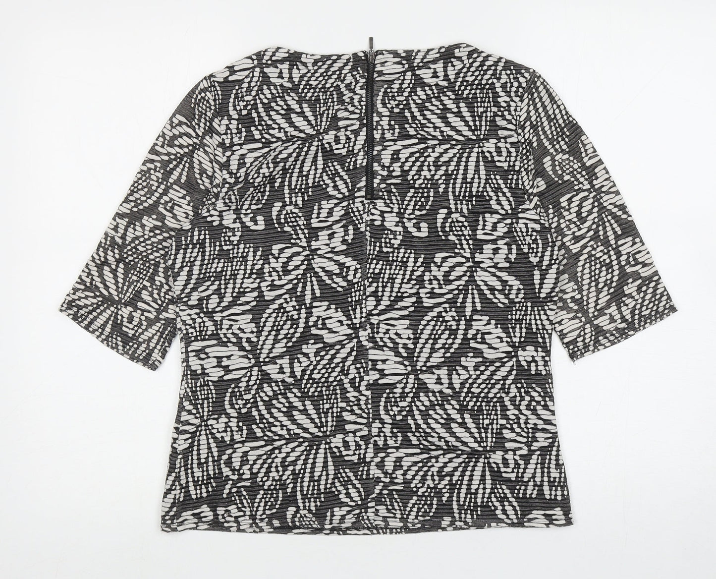 Womens UK Size 12 Principles Black Basic Blouse