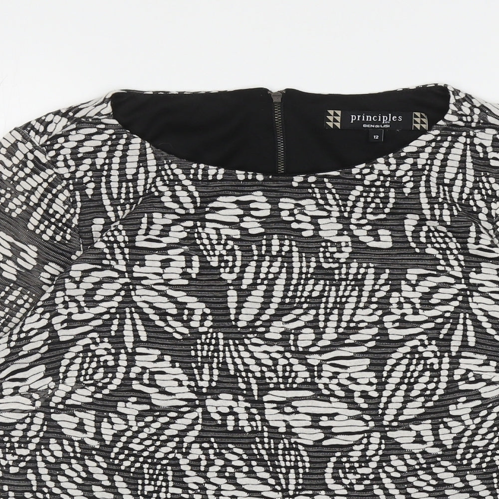 Womens UK Size 12 Principles Black Basic Blouse
