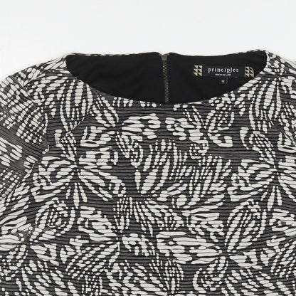 Womens UK Size 12 Principles Black Basic Blouse
