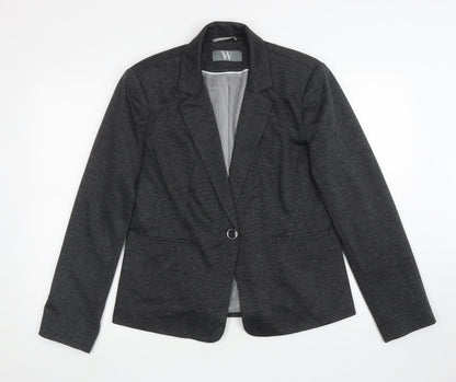 BHS Womens Grey Polyester Jacket Blazer Size 14