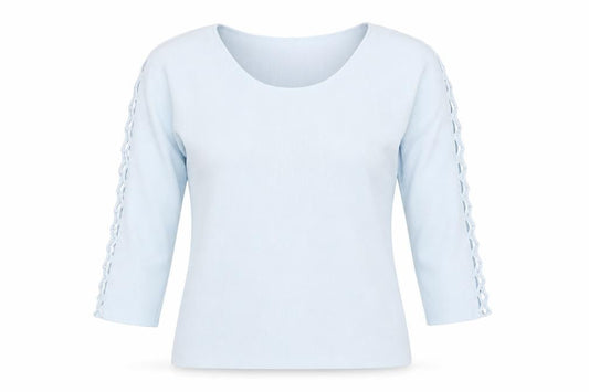 Womens UK Size S Roman Blue Basic T-Shirt