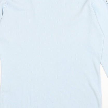 Womens UK Size S Roman Blue Basic T-Shirt