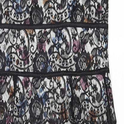 Trinny & Susannah Womens Multicoloured Floral Polyester Tank Dress Size 14 Sweetheart Zip
