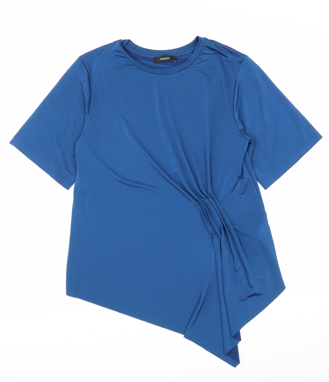 Womens UK Size 8 Marks and Spencer Blue Basic T-Shirt