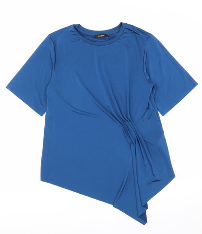 Womens UK Size 8 Marks and Spencer Blue Basic T-Shirt
