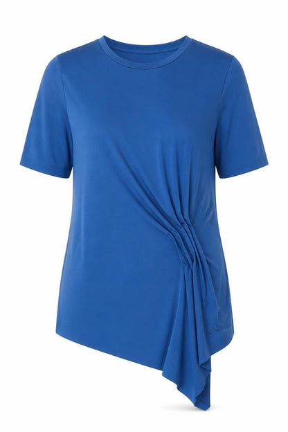 Womens UK Size 8 Marks and Spencer Blue Basic T-Shirt