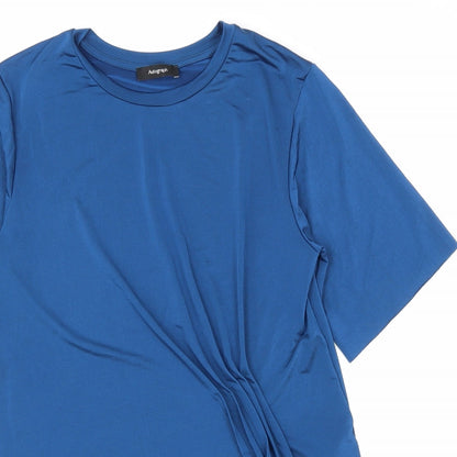 Womens UK Size 8 Marks and Spencer Blue Basic T-Shirt