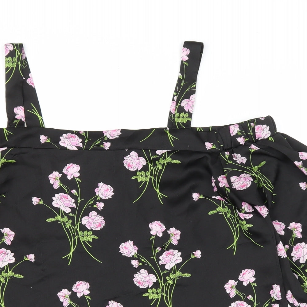 Womens UK Size 10 Warehouse Black Basic Blouse